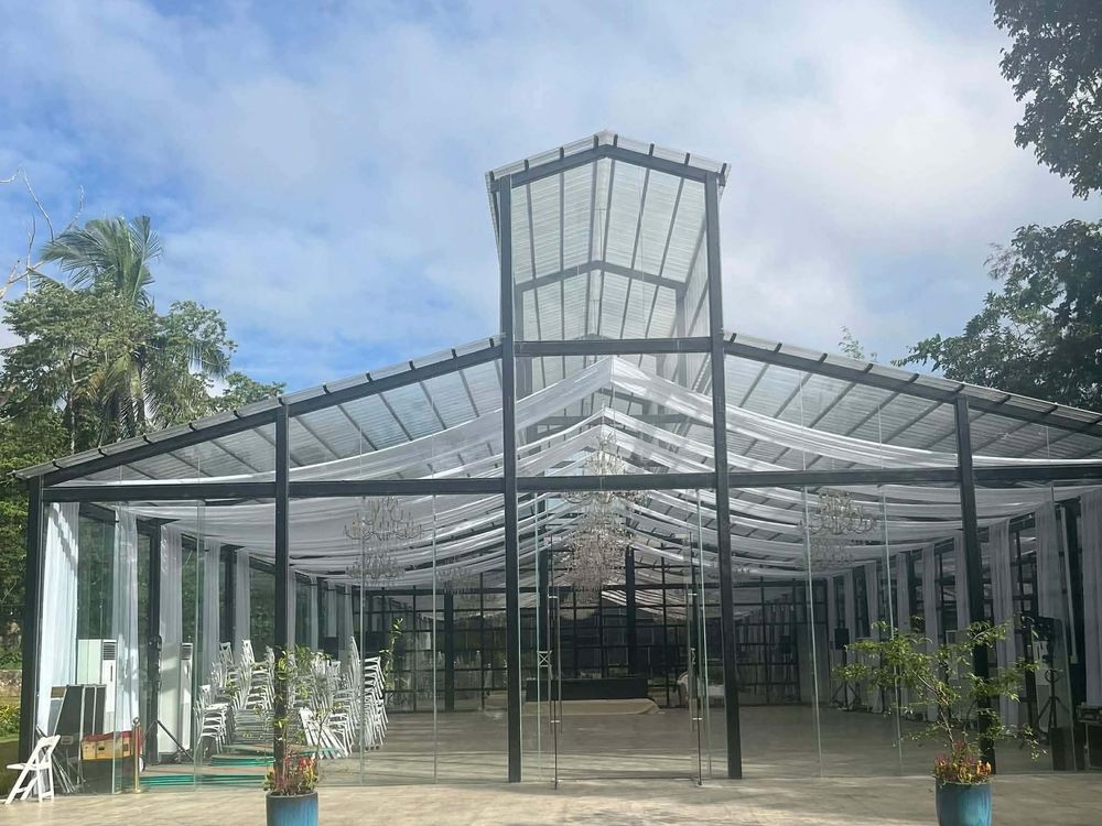 Installed UPVC skylight roof structure