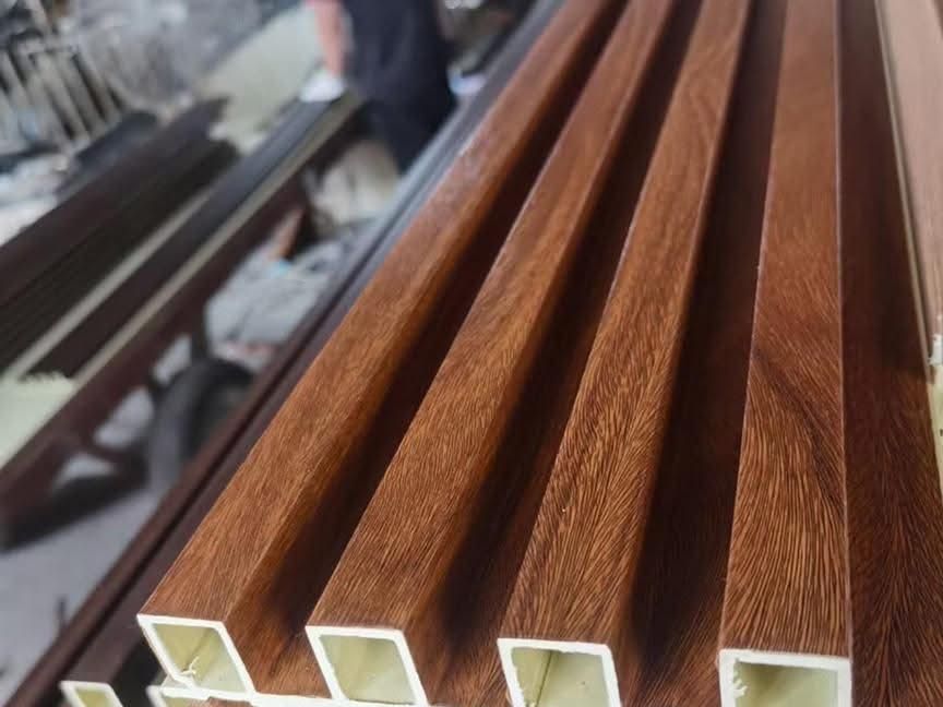 Fluted wall cladding profile close-up